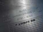 877813E500 Накладка крыла заднего левого KIA Sorento 2002-2009