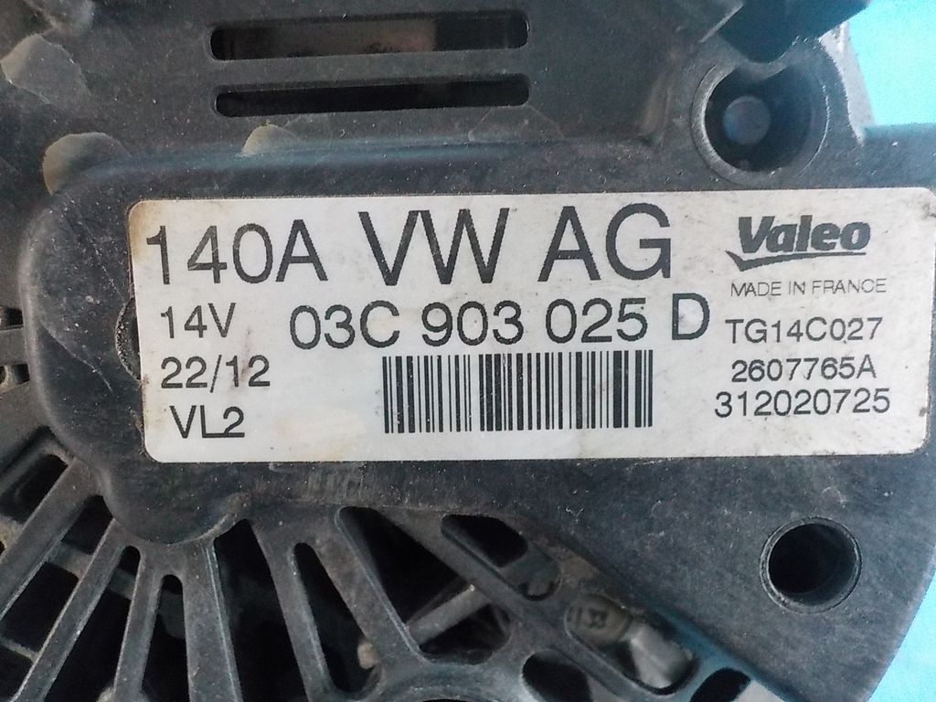 03C903025DX Генератор двигателя VOLKSWAGEN Golf 5 Plus 2005–2014