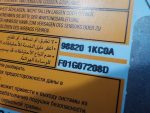 988201KC0A Блок SRS Nissan Juke (F15) 2011-2019