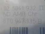 8T0947135B Плафон освещения салона передний Audi A4 (B8) 2007-2015