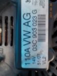 03C903023G Генератор двигателя VOLKSWAGEN Passat B6 2005-2009