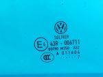 3C9845025B Стекло двери задней левой VOLKSWAGEN Passat B6 2005-2009