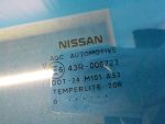 82301EY10A Стекло двери задней левой Nissan Qashqai+2 (J10) 2006-2014