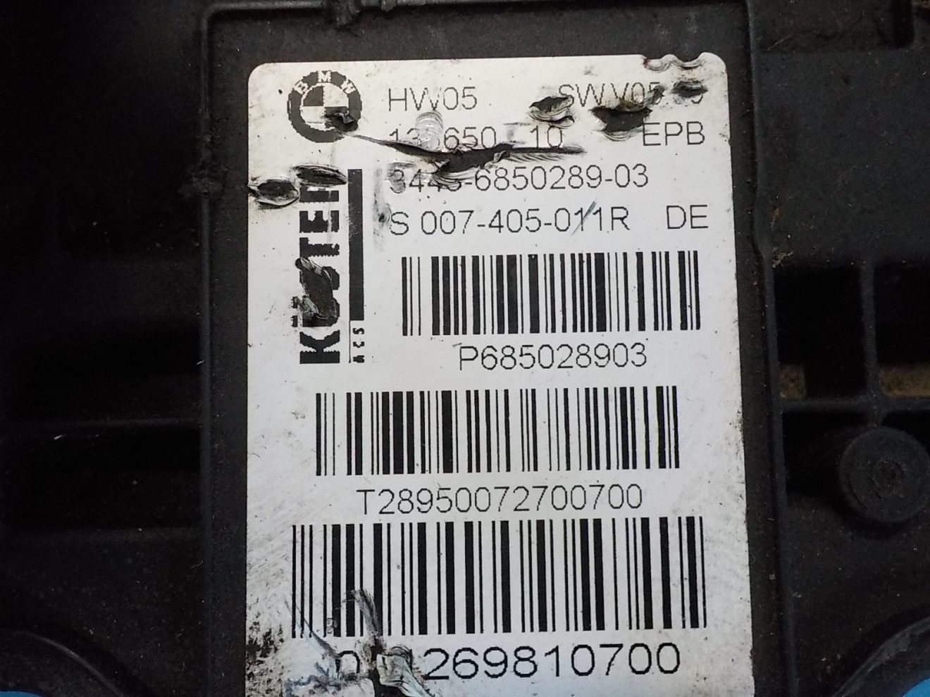 34436850289 Блок стояночного тормоза (ручника) BMW X5 E70 2007-2013 34436850289 Блок стояночного тормоза (ручника) BMW X5 E70 2007-2013